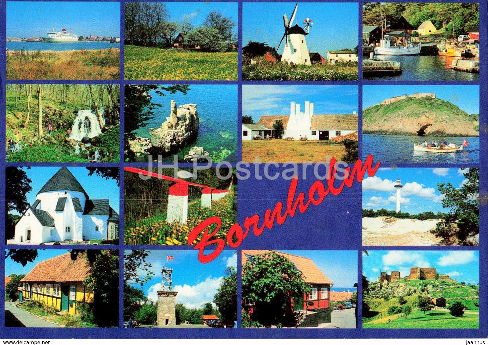 Bornholm - multiview - Denmark - used - JH Postcards