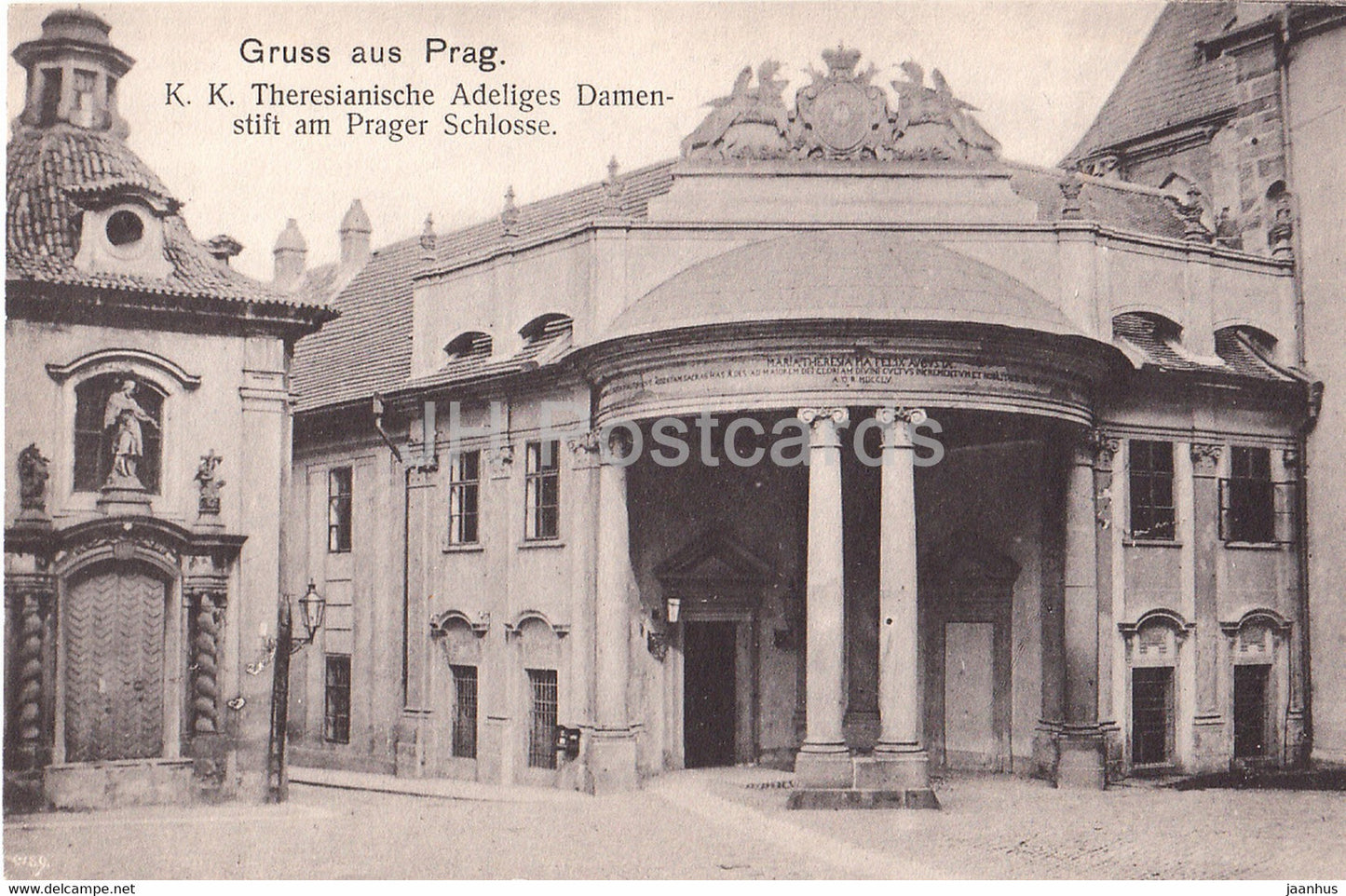 Praha - Prague - Gruss aus Prag - K K Theresianische Adeliges Damenstift - old postcard - Czech Republic - unused - JH Postcards