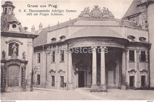 Praha - Prague - Gruss aus Prag - K K Theresianische Adeliges Damenstift - old postcard - Czech Republic - unused - JH Postcards
