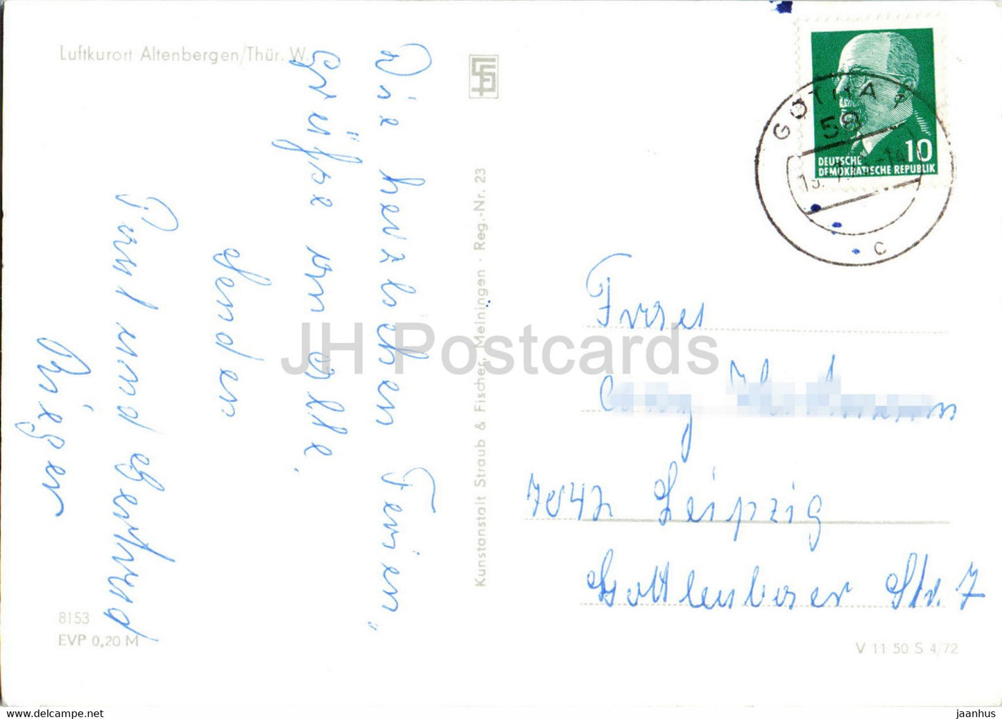 Luftkurort Altenbergen - carte postale ancienne - Allemagne DDR - utilisé
