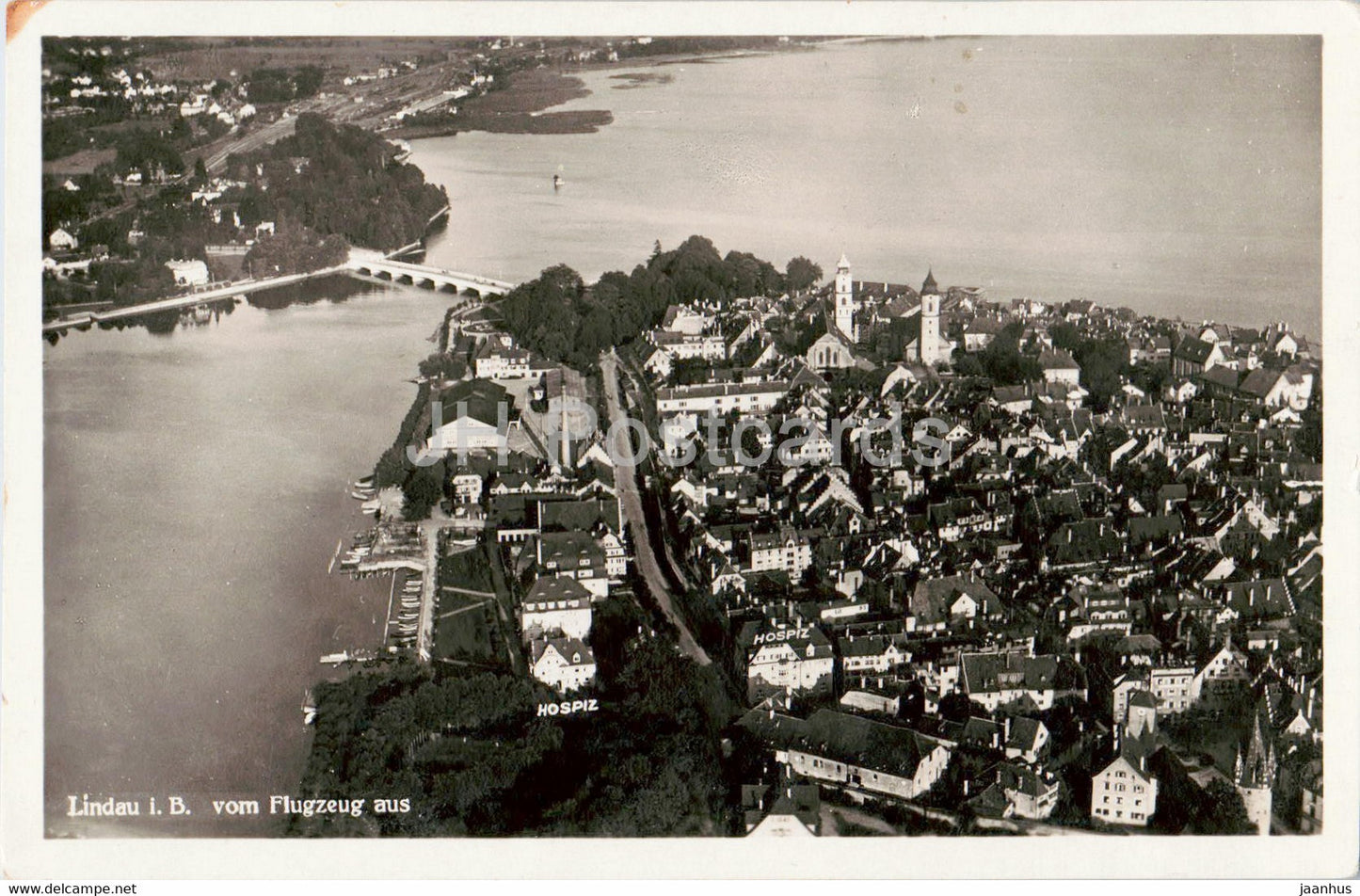 Hospiz Lindau i B - old postcard - Germany - unused - JH Postcards
