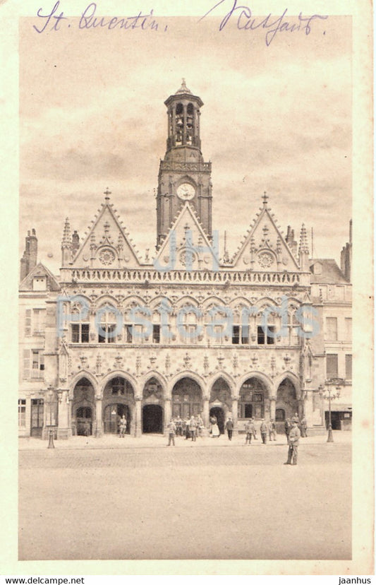 St Quentin - Rathaus - Feldpostkarte - 14 - old postcard - France - used - JH Postcards