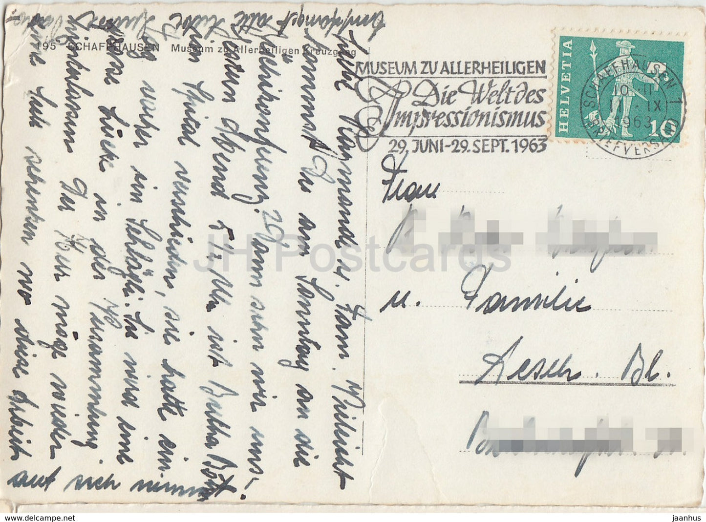 Schaffhausen - Museum zu Allerheiligen Kreuzgang - 195 - 1963 - Switzerland - used