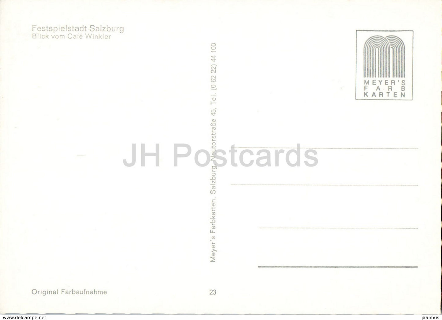 Festspielstadt Salzburg - Blick vom Cafe Winkler - Austria - unused