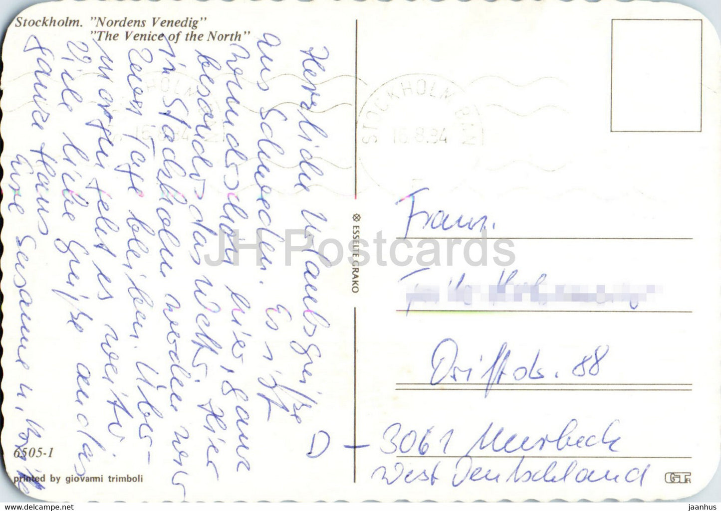 Stockholm - Nordens Venedig - Das Venedig des Nordens - Schiff - 1984 - Schweden - gebraucht