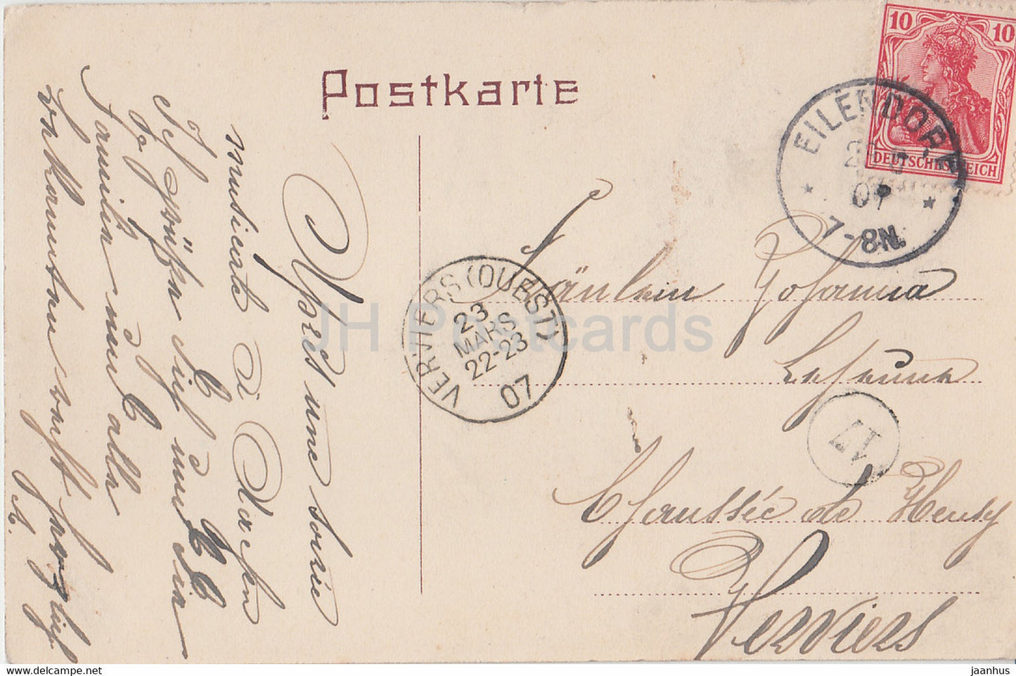 Aachen - Kronungssaal im Rathaus - old postcard - 1907 - Germany - used
