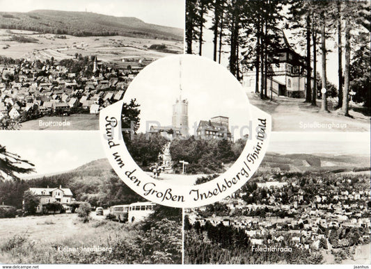 Rund um den Grossen Inselsberg - Thur Wald - Brotterode - Spiessberghaus - old postcard - 1965 - Germany DDR - unused - JH Postcards