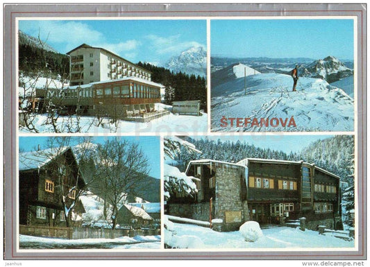 Stefanova - Mala Fatra - hotel Boboty - elky Rozsutec - Chata Vratna - Czechoslovakia - Slovakia - unused - JH Postcards