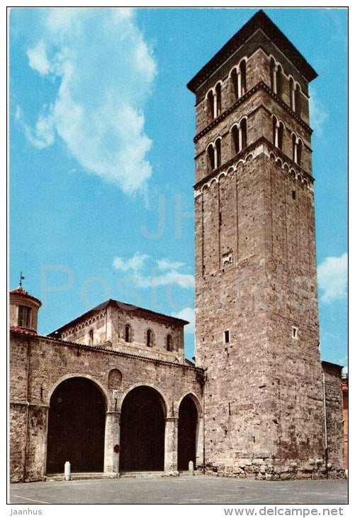 Atrio della Cattedrale , Torre Campanaria - cathedral , tower - Rieti - Lazio - 97 - Italia - Italy - unused - JH Postcards