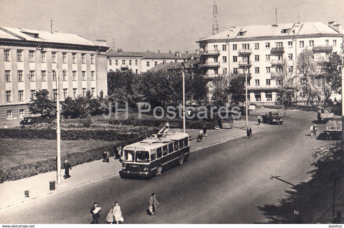 Gomel - Labor square - trolleybus - 1965 - Belarus USSR - unused - JH Postcards