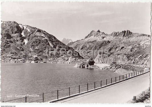 Grimsel-Passhohe - hotel restaurant Alpenrosli - 4410 - Switzerland - old postcard - unused - JH Postcards