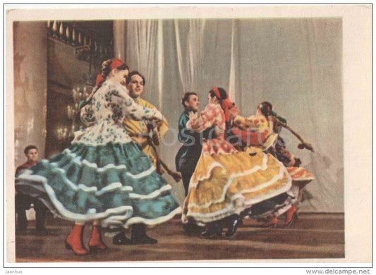 Ural quadrille - dance - 1956 - Russia USSR - unused - JH Postcards