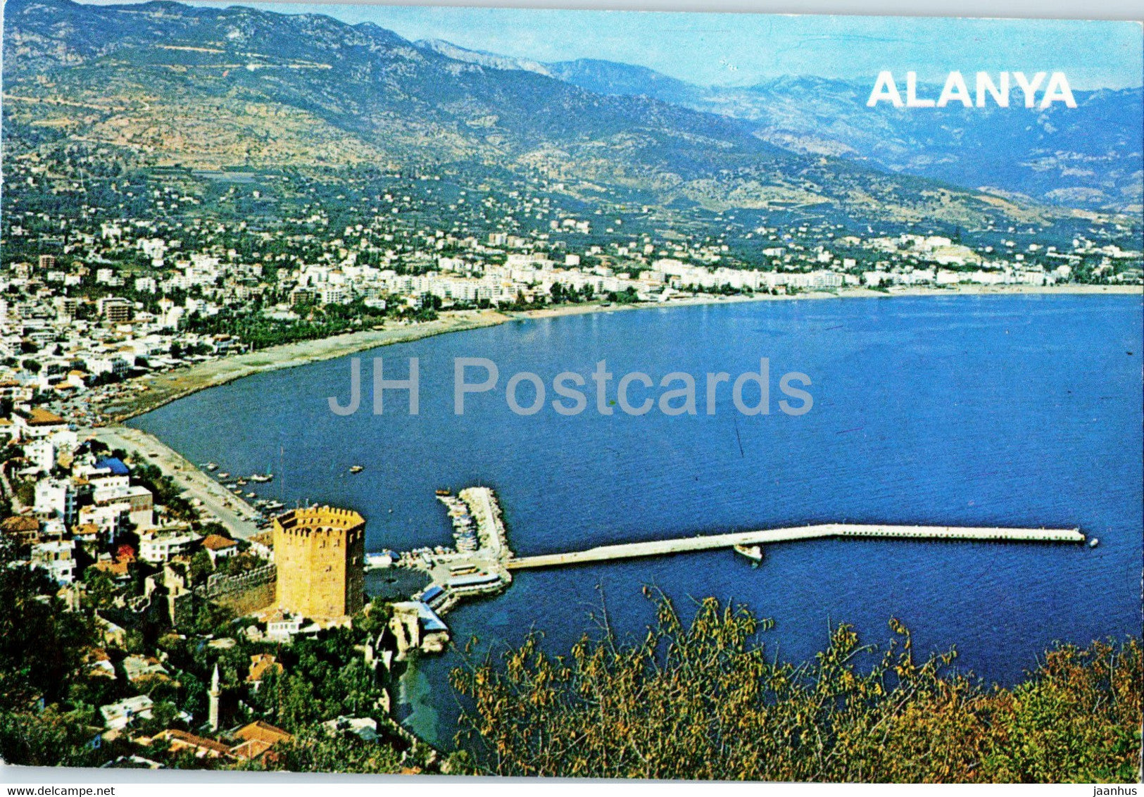 Alanya - The Red Tower and General Appearance - Kizilkule - 1969 - Turkey - used - JH Postcards