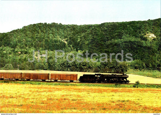 Lok 411180 mit Ng bei Porstendorf - train - railway - Germany - unused - JH Postcards