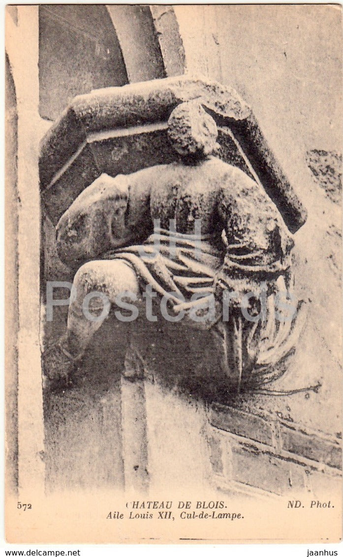 Chateau de Blois - Aile Louis XII - Cul de Lampe - castle - 572 - old postcard - France - unused - JH Postcards