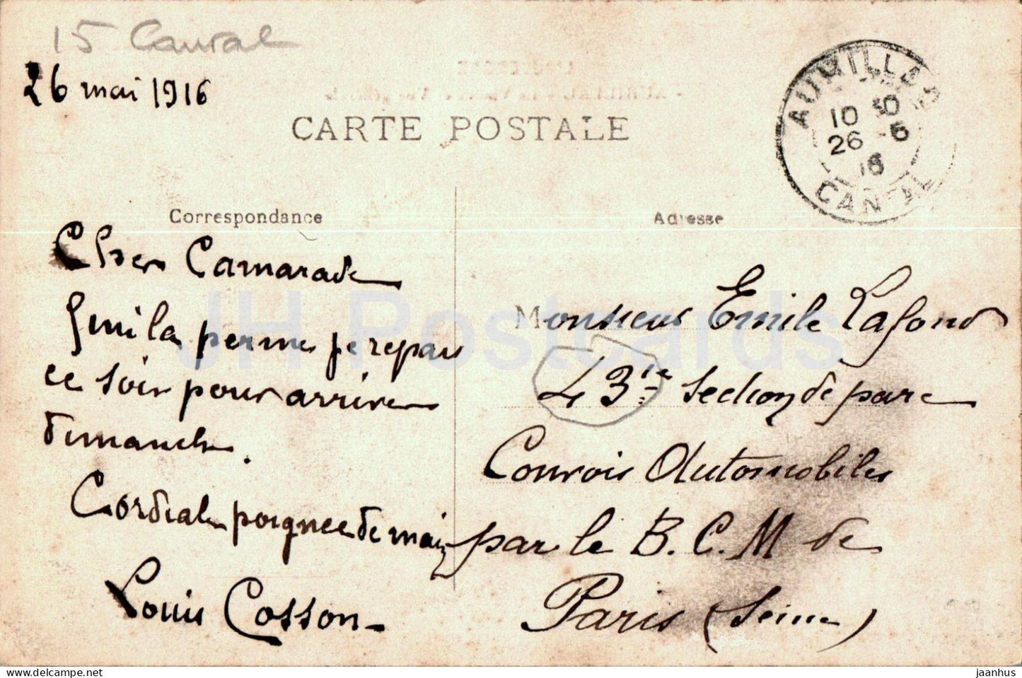 L'Auvergne - Aurillac - Le Viaduc et Vue generale - alte Postkarte - 1916 - Frankreich - gebraucht 