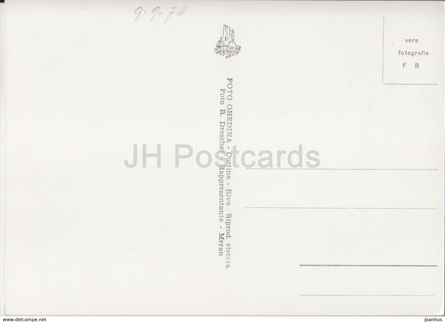 Trafoi 1541 m - Cima Madaccio 3432 m - 1976 - Italy - Italia - unused