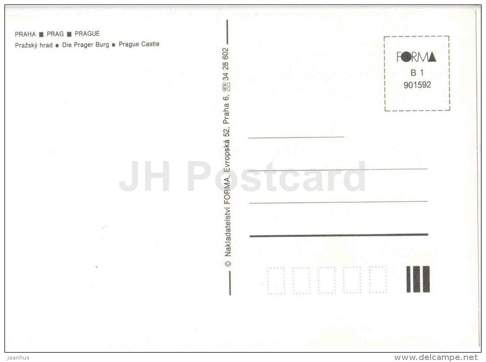 Praha - Prague - Prague Castle - Czech Republic - unused - JH Postcards