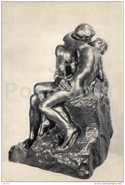 sculpture by Auguste Rodin - The Kiss , 1886 - french art - unused - JH Postcards