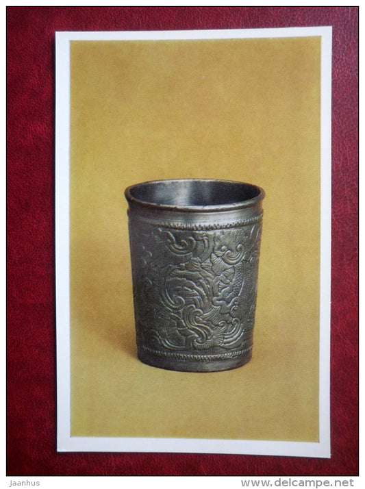 Wine Glass , 18th century - Art Objects in Tin by Russian Craftsmen - 1976 - Russia USSR - unused - JH Postcards