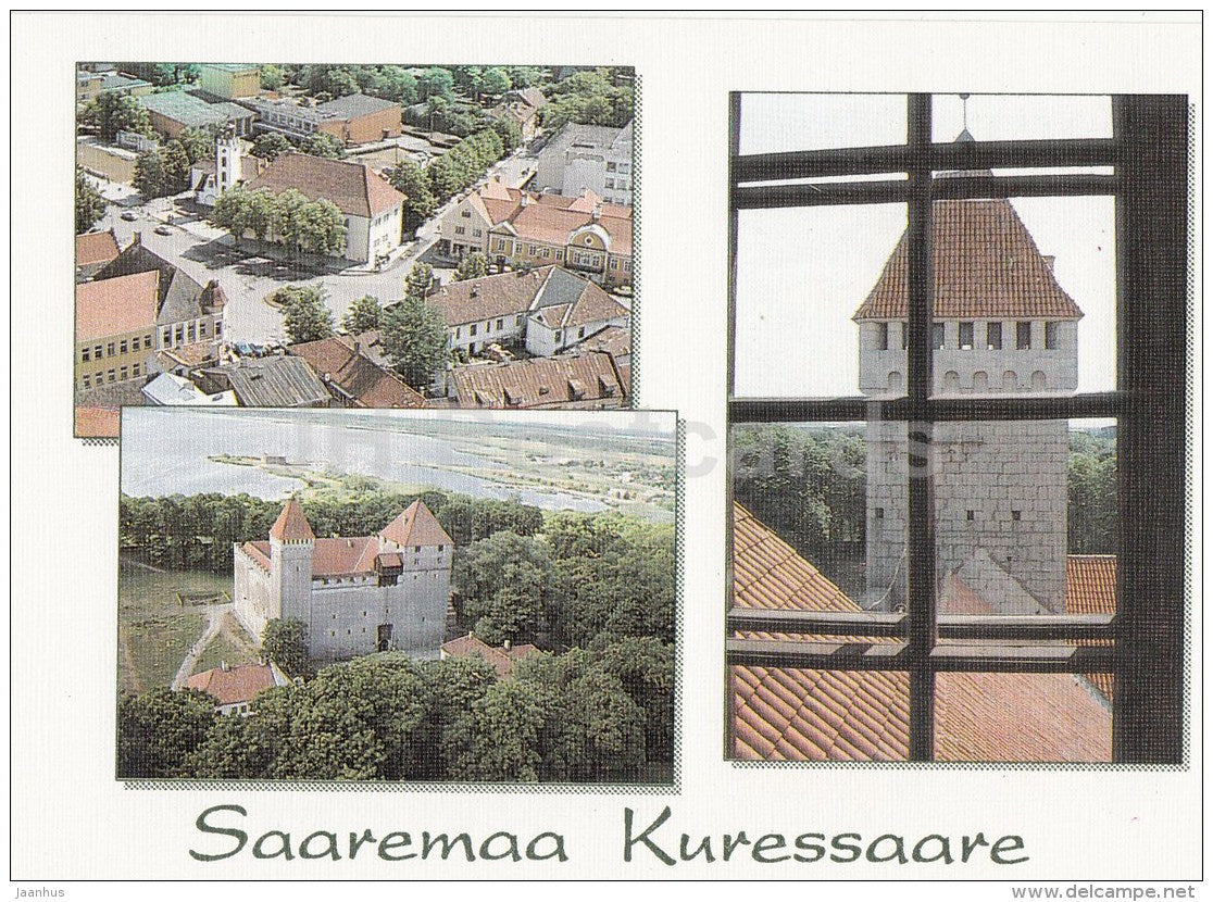 castle - aerial vew - Kuressaare - Saaremaa - 1990s - Estonia - unused - JH Postcards