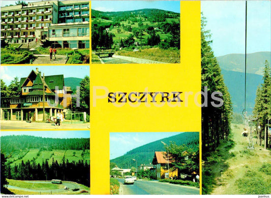 Szczyrk - Dom wypoczynkowy Zagron - restauracja Goplana - holiday house - restaurant - multiview - Poland - used - JH Postcards