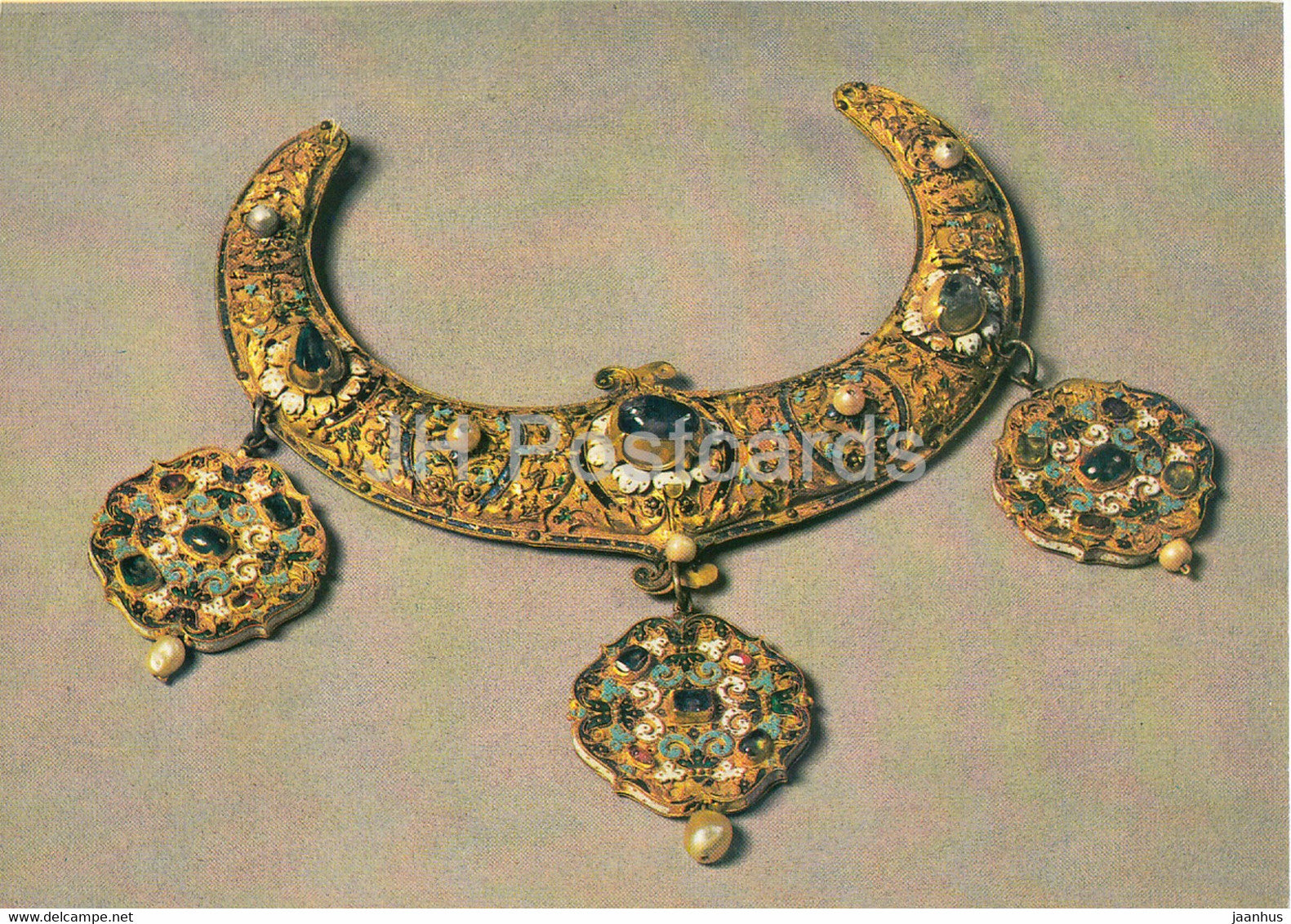 Gold and Silverwork in old Russia - Crescent, 16th century - 1983 - Russia - USSR - used - JH Postcards