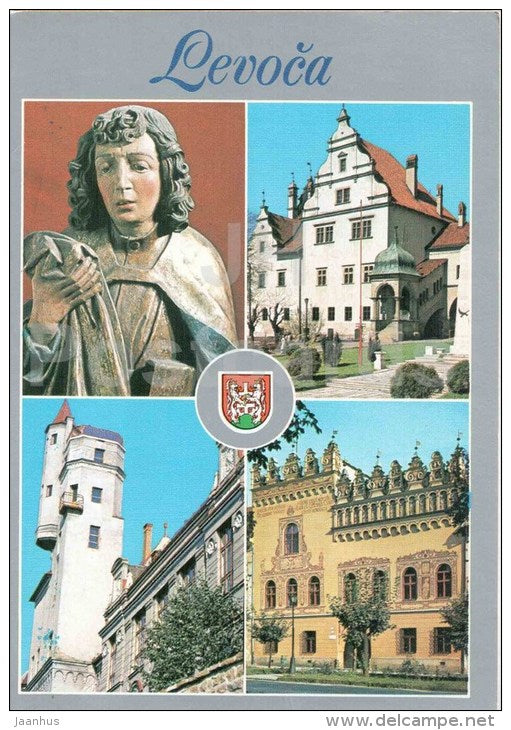 sculpture of Master Pavol - town hall - Thurzov house - Levoca - Czechoslovakia - Slovakia - unused - JH Postcards