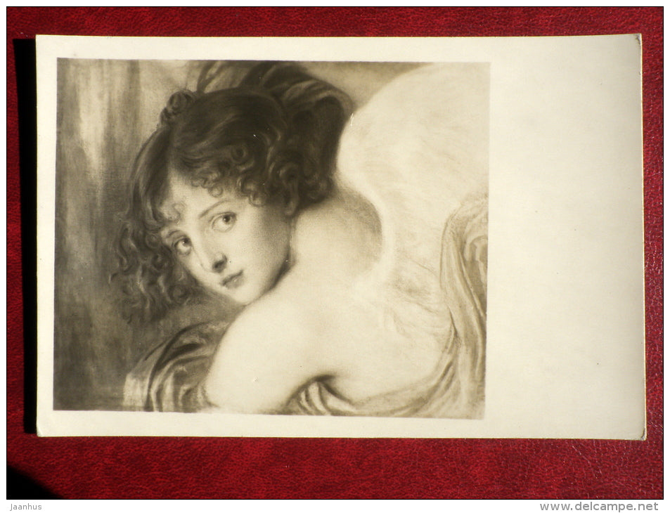 Amur - by Jean-Baptiste Greuze - Hermitage Museum - Leningrad - St. Petersburg - old postcard - Russia USSR - unused - JH Postcards