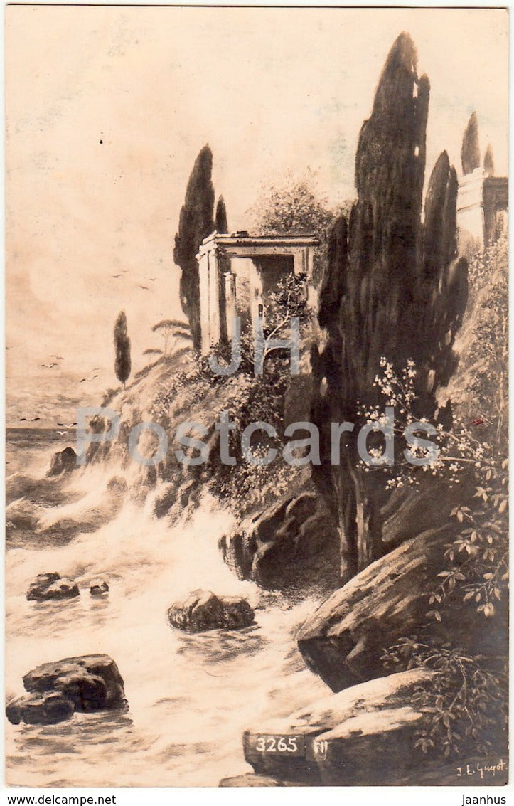 illustration - sea - building - 3265 - art - Imperial Russia - unused - JH Postcards