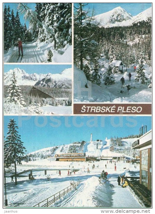 Vysoke Tatry - High Tatras - Strbske Pleso - ski resort - hotel Patria - Czechoslovakia - Slovakia - used 1982 - JH Postcards