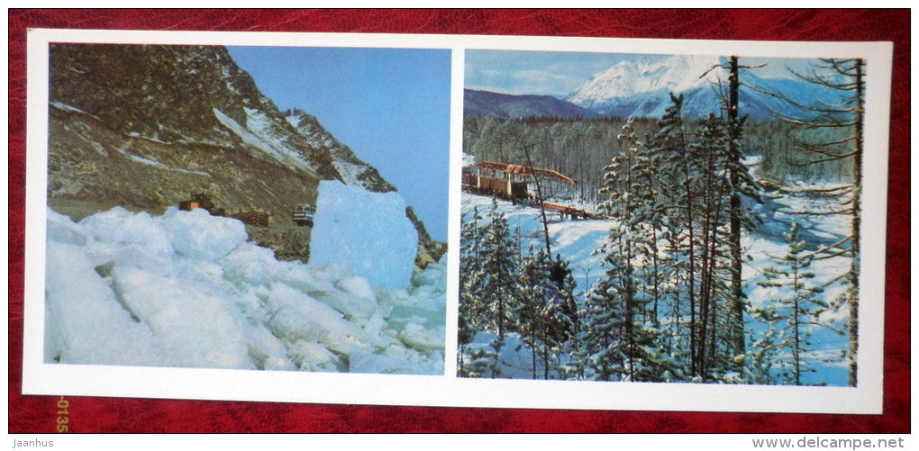 railway installation II - BAM - Baikal-Amur Mainline , construction of the railway  - 1981 - Russia USSR - unused - JH Postcards