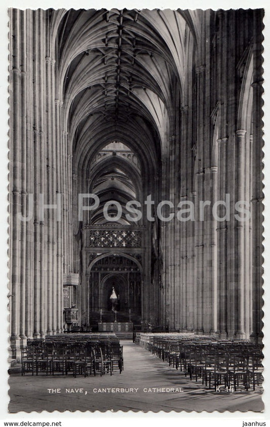 Canterbury Cathedral - The Nave - K 14 - 1961 - United Kingdom - England - used - JH Postcards