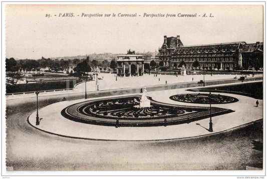 Perspective sur le Carrousel - Perspective from Carrousel - 25 - Paris - France - unused - JH Postcards
