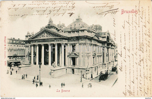 Bruxelles - Brussels - La Bourse - old postcard - 1901 - Belgium - used - JH Postcards