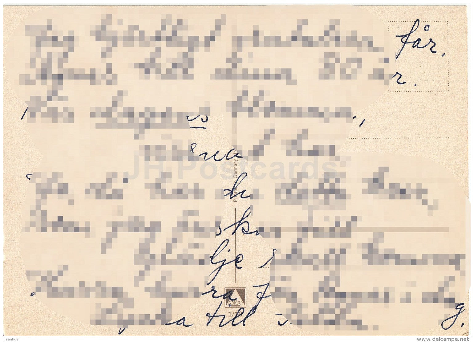 Birthday Greeting Card - lily-of-the-valley - flowers - Sweden - used - JH Postcards