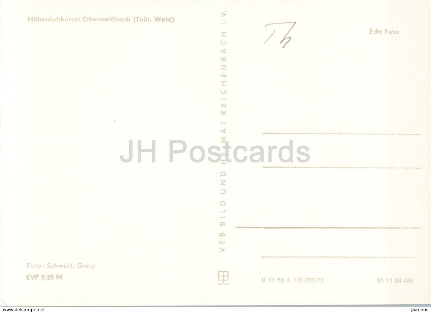 Hohenluftkurort Oberweissbach - Thur Wald - 1 - old postcard - Germany DDR - unused