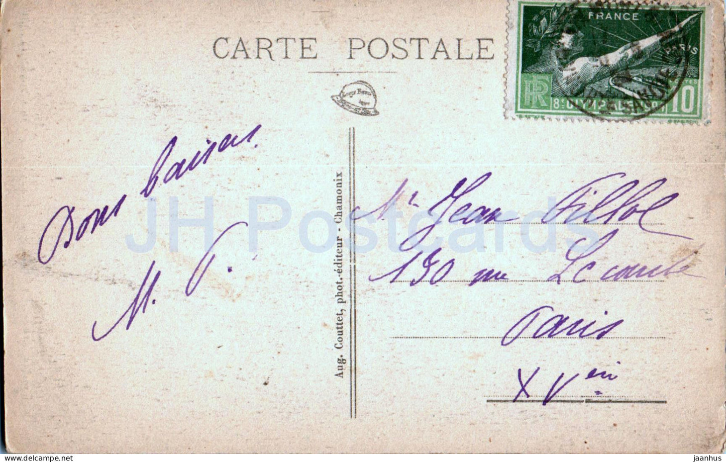 Chamonix - Mont Blanc - Le Brévent et le Mont Blanc vus de la Cheminée - 225 - carte postale ancienne - France - occasion 