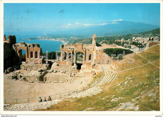 Taormina - Teatro Greco - Greeek Theatre - ancient world - 1988 - Italy - used - JH Postcards