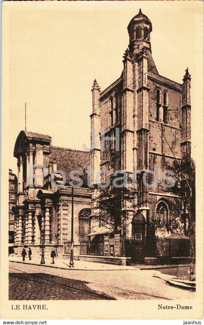 Le Havre - Notre Dame - old postcard - France - unused - JH Postcards