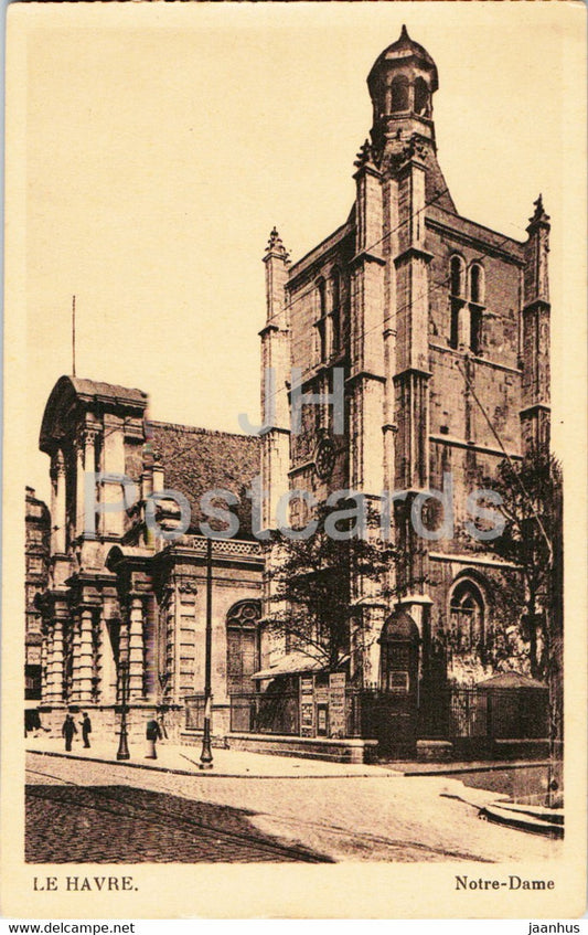 Le Havre - Notre Dame - old postcard - France - unused - JH Postcards