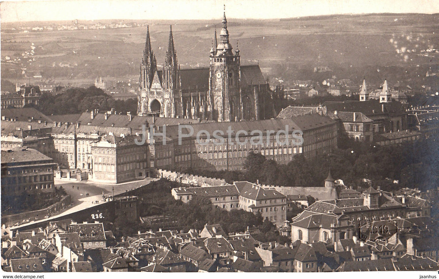Praha - Prague - Pohled na Hradcany z Rozhledny - 296 - old postcard - Czech Republic - unused - JH Postcards