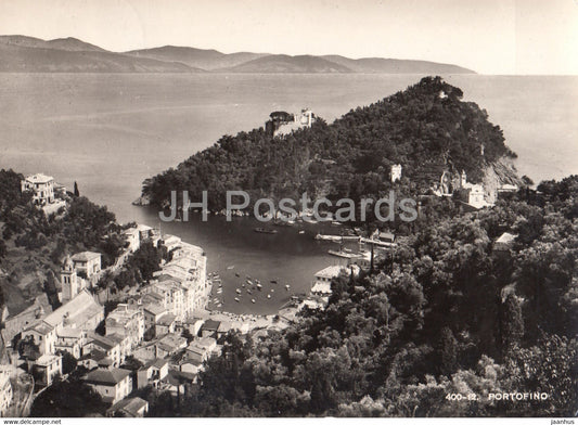 Portofino - 400 - old postcard - 1952 - Italy - used - JH Postcards