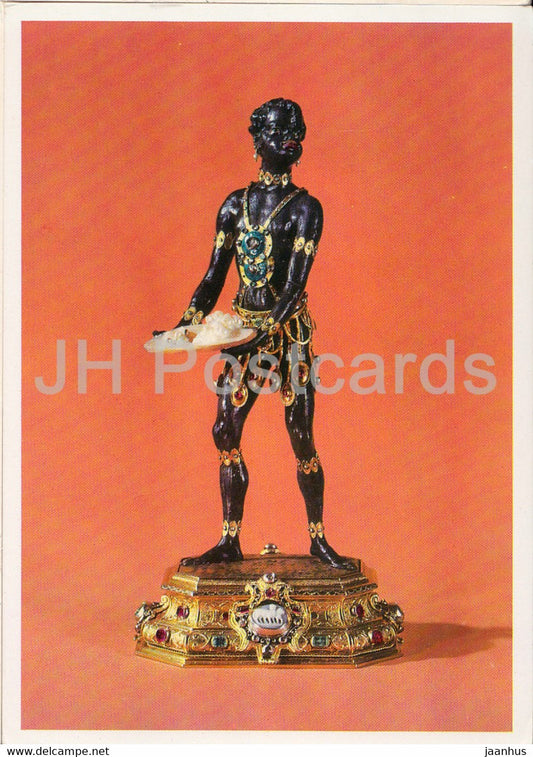 Mohr mit Perlenschale - Moor with pearl bowl - art - Germany - unused - JH Postcards