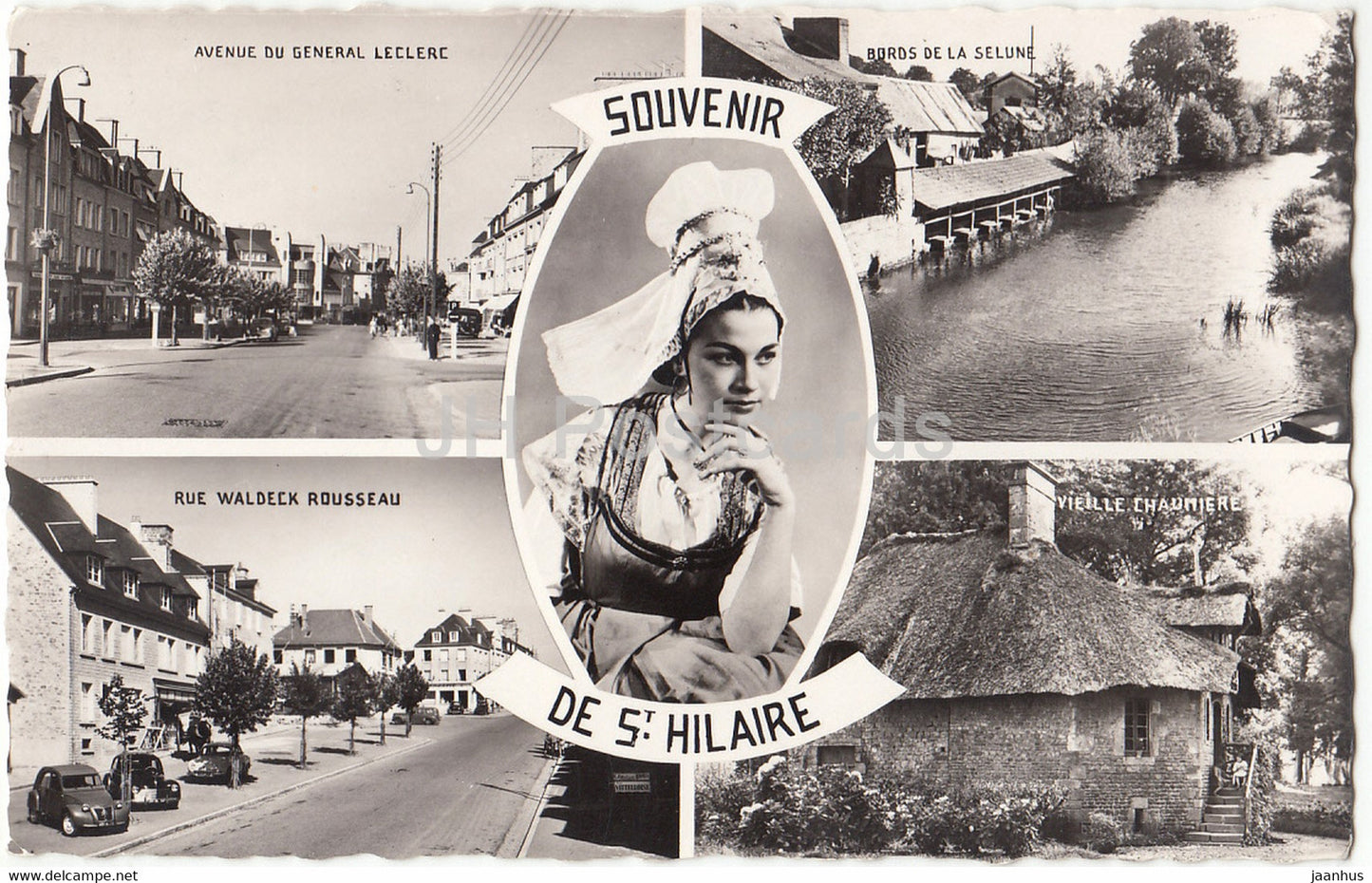 Souvenir de St Hilaire - Avenue de General Leclerc - Rue Waldeck Rousseau - France - used - JH Postcards