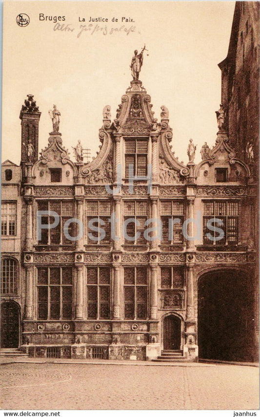Bruges - Brugge - La Justice de Paix - 102 - old postcard - Belgium - used - JH Postcards