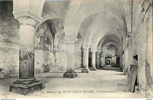 Abbaye du Mont Saint Michel - L'Aumonerie - 14 - old postcard - France - unused - JH Postcards