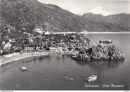 Taormina - Lido Mazzaro - 1957 - old postcard - Italy - used - JH Postcards