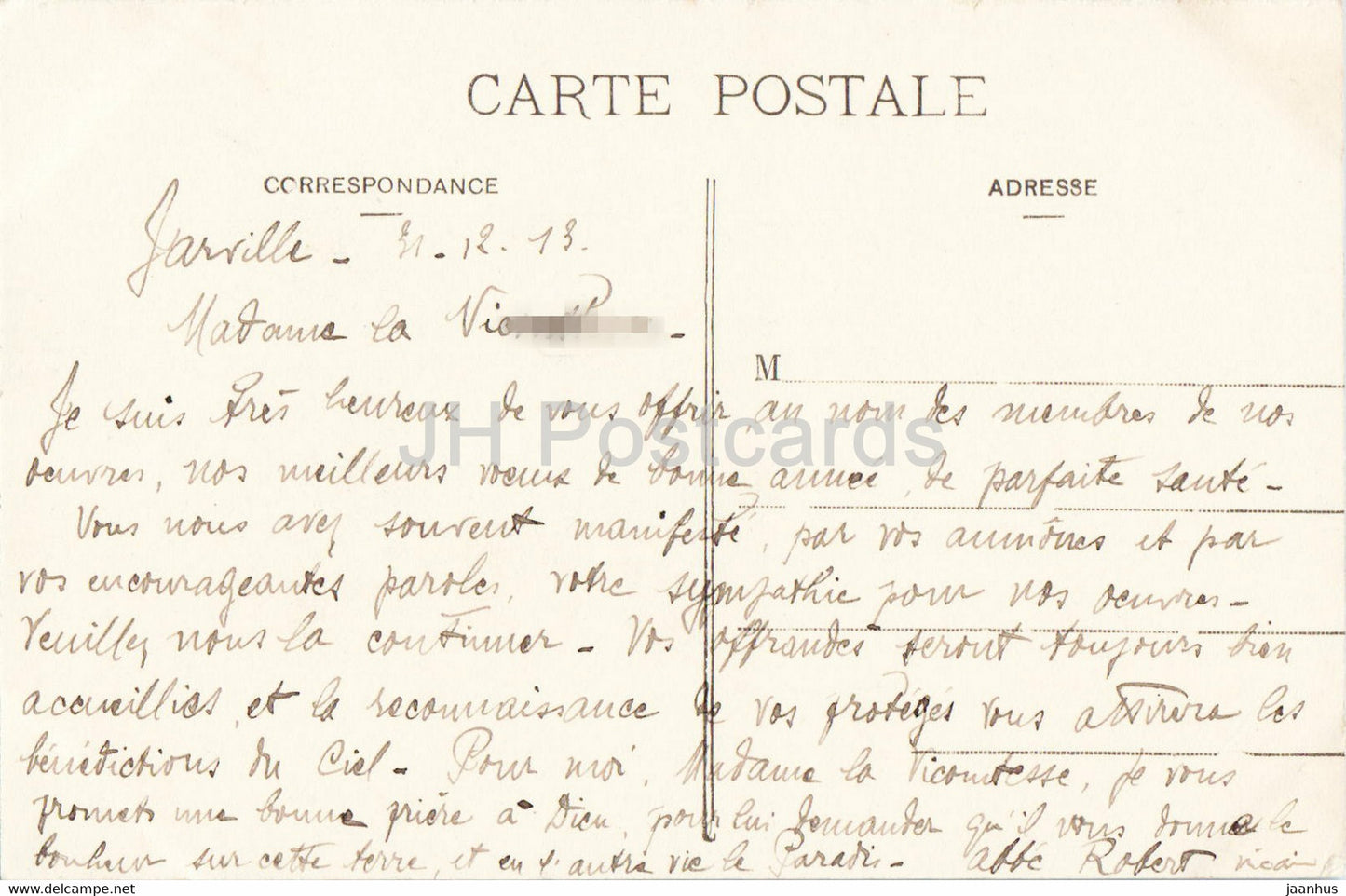 Eglise de Jarville - La Chaire - Kirche - alte Postkarte - 1913 - Frankreich - gebraucht