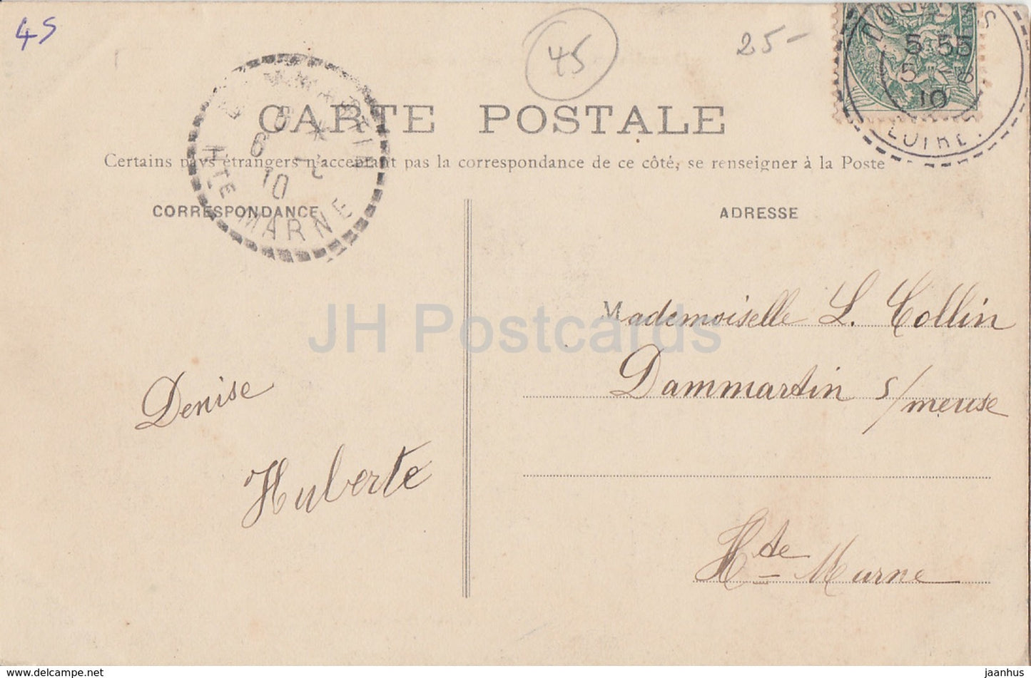 Dordives - Ruines du Chateau du Metz - Burgruine - 763 - alte Postkarte - 1910 - Frankreich - gebraucht